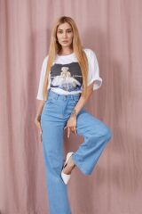 Marilyn Monroe Baskılı Oversize T-shirt